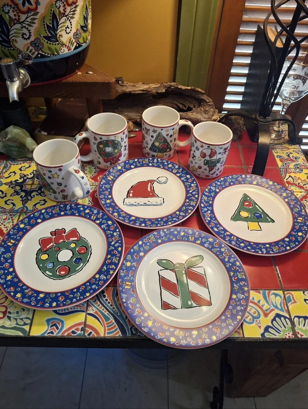 Block Basics Christmas Party Mugs & Plates 8